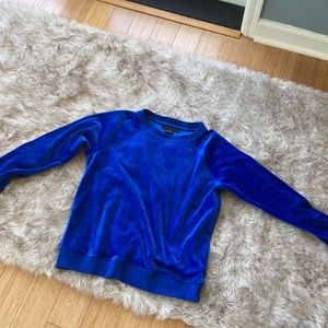 Royal blue sanctuary velour luxurious sweater